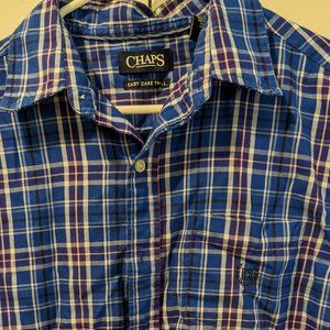 Chaps Dress Shirt Blue Purple Medium